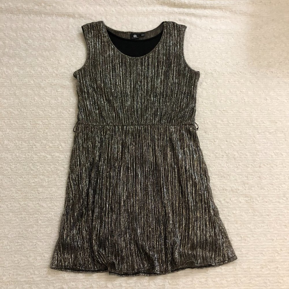 Rock & Republic - Women's Size Large - Metallic Tensile Chiffon Mini Dress